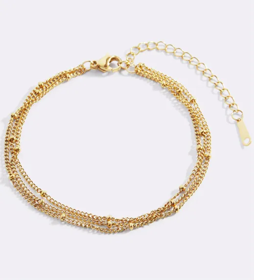 Triple Layer Satellite Chain Bracelet